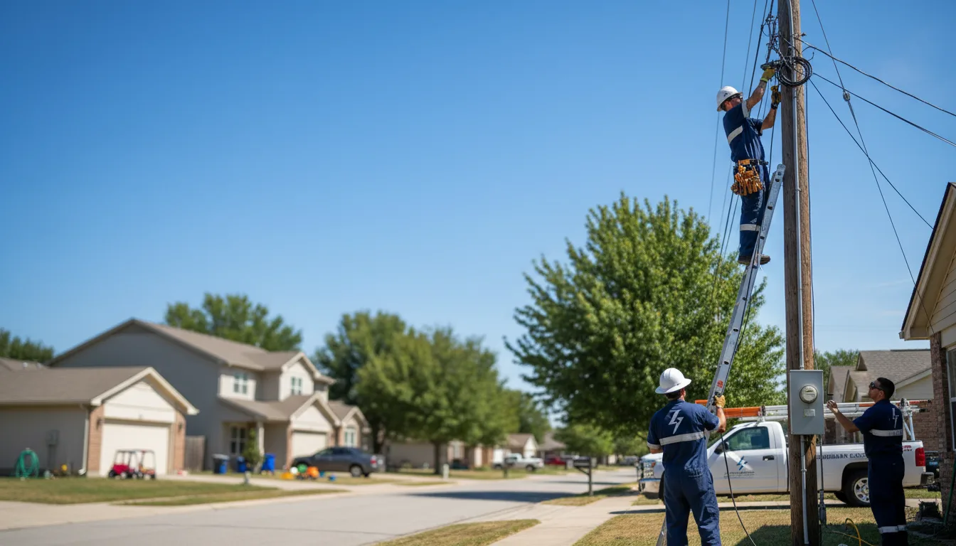 Residential electrician providing installation services in Blaine, MN